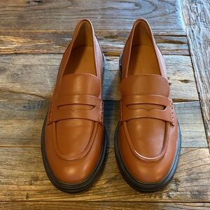 Madewell Tan Leather Loafers